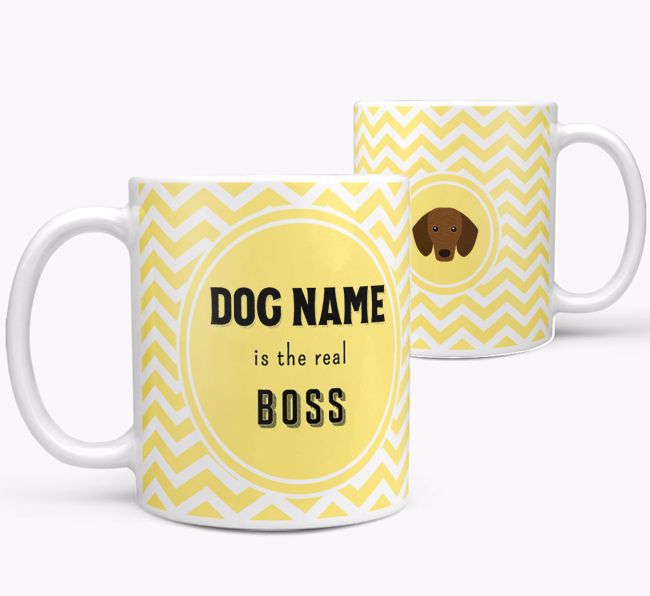 Personalised 'Real Boss' Mug with {breedFullName} Icon